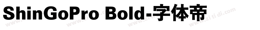 ShinGoPro Bold字体转换